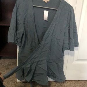 Loft Outlet Peplum Tie Top